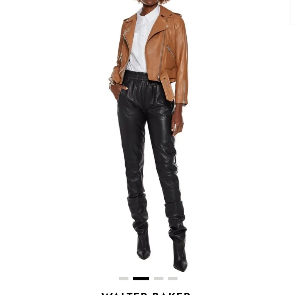 Walter Baker Camel Leather Jacket Women's